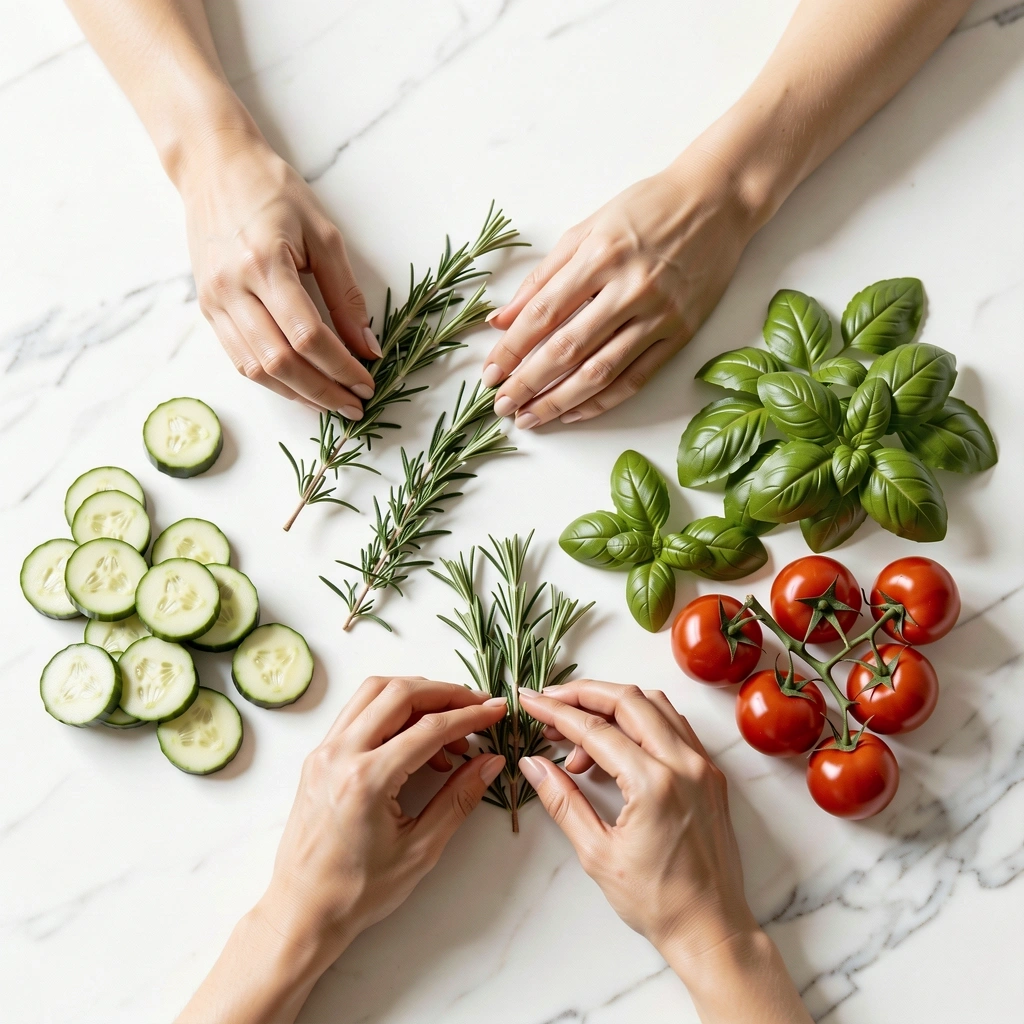 Świeże zioła i naturalne produkty
